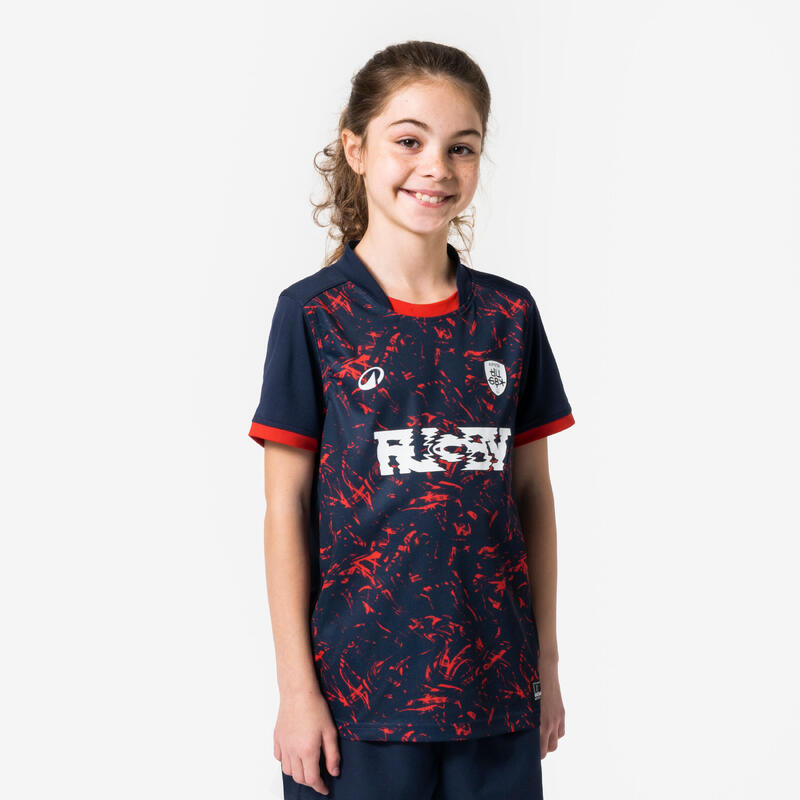 Tricou Rugby R100 Albastru Copii