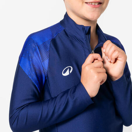 Кофта дитяча на блискавці Viralto Check темно-синя