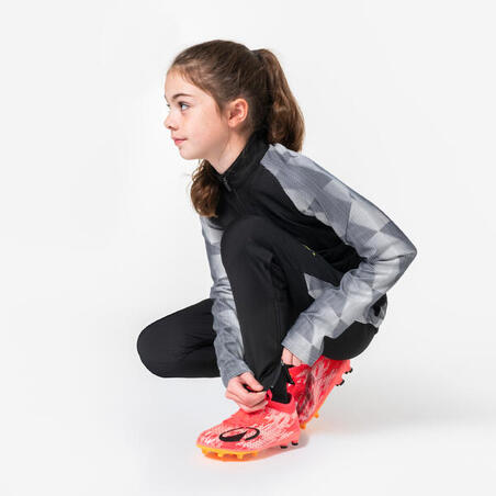 Штани дитячі Viralto Dop для футболу чорні/сірі зі смужкою