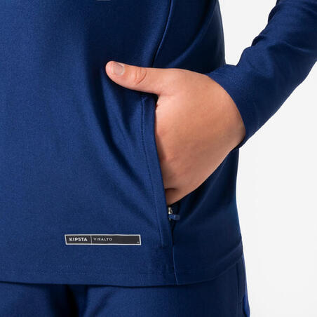 Кофта дитяча на блискавці Viralto Check темно-синя