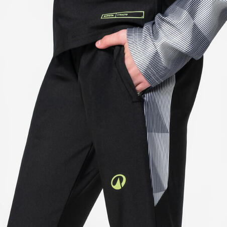 Штани дитячі Viralto Dop для футболу чорні/сірі зі смужкою