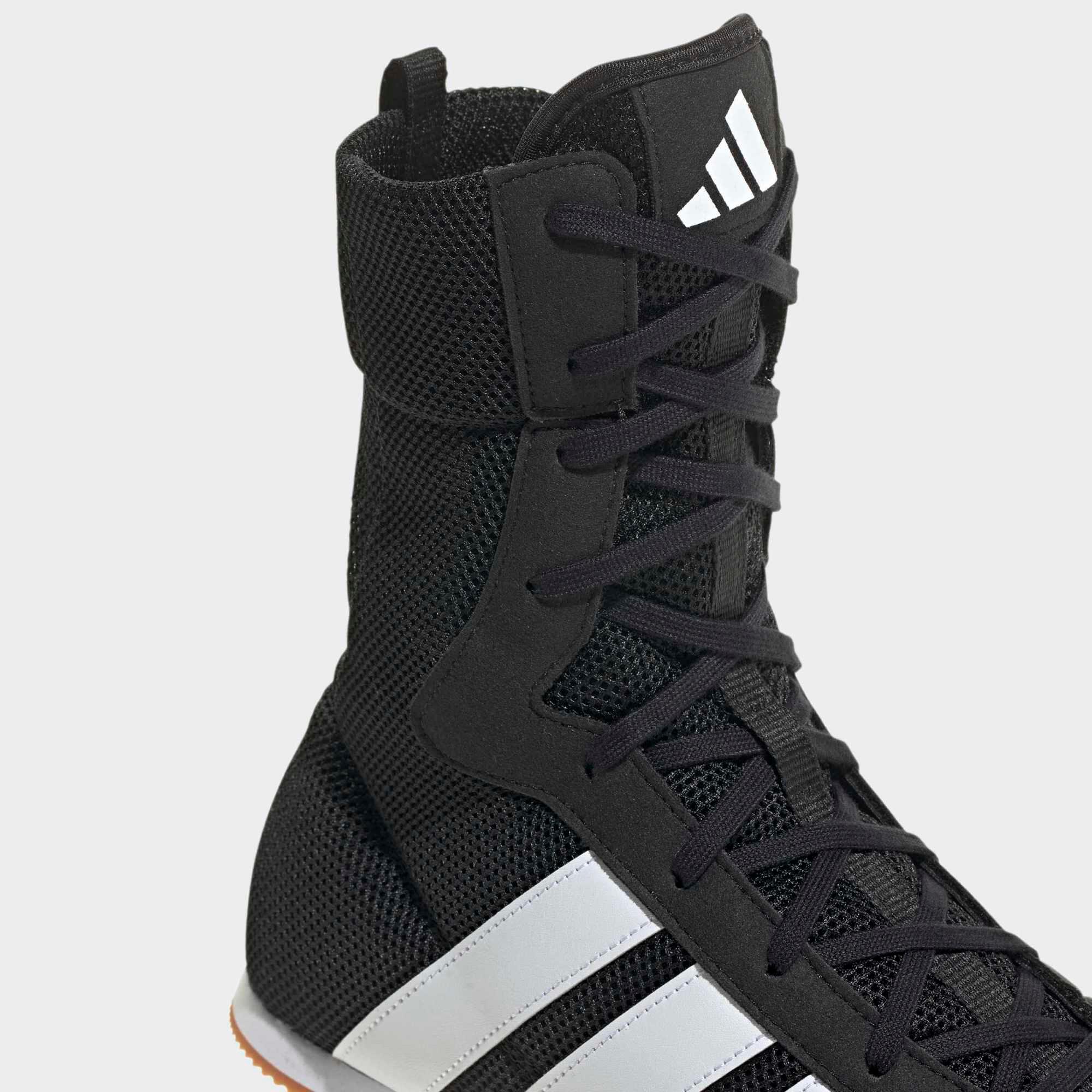 Chaussure montante de boxe, Boxe Hog Classic Adidas noir 3/8