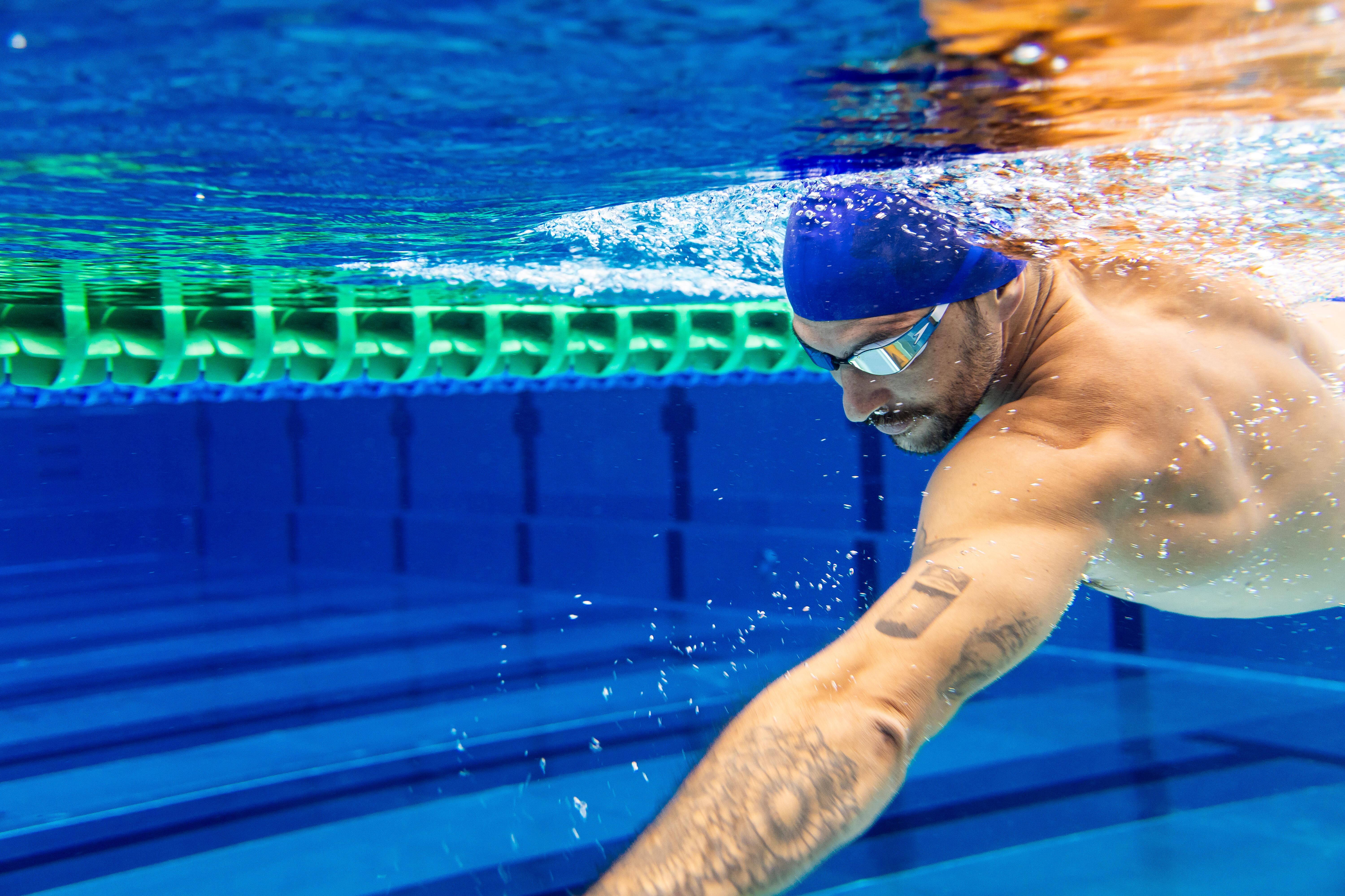 SPEEDO Plavecké okuliare na preteky Speedo Hyper Elite bielo-modré bez · záber 10