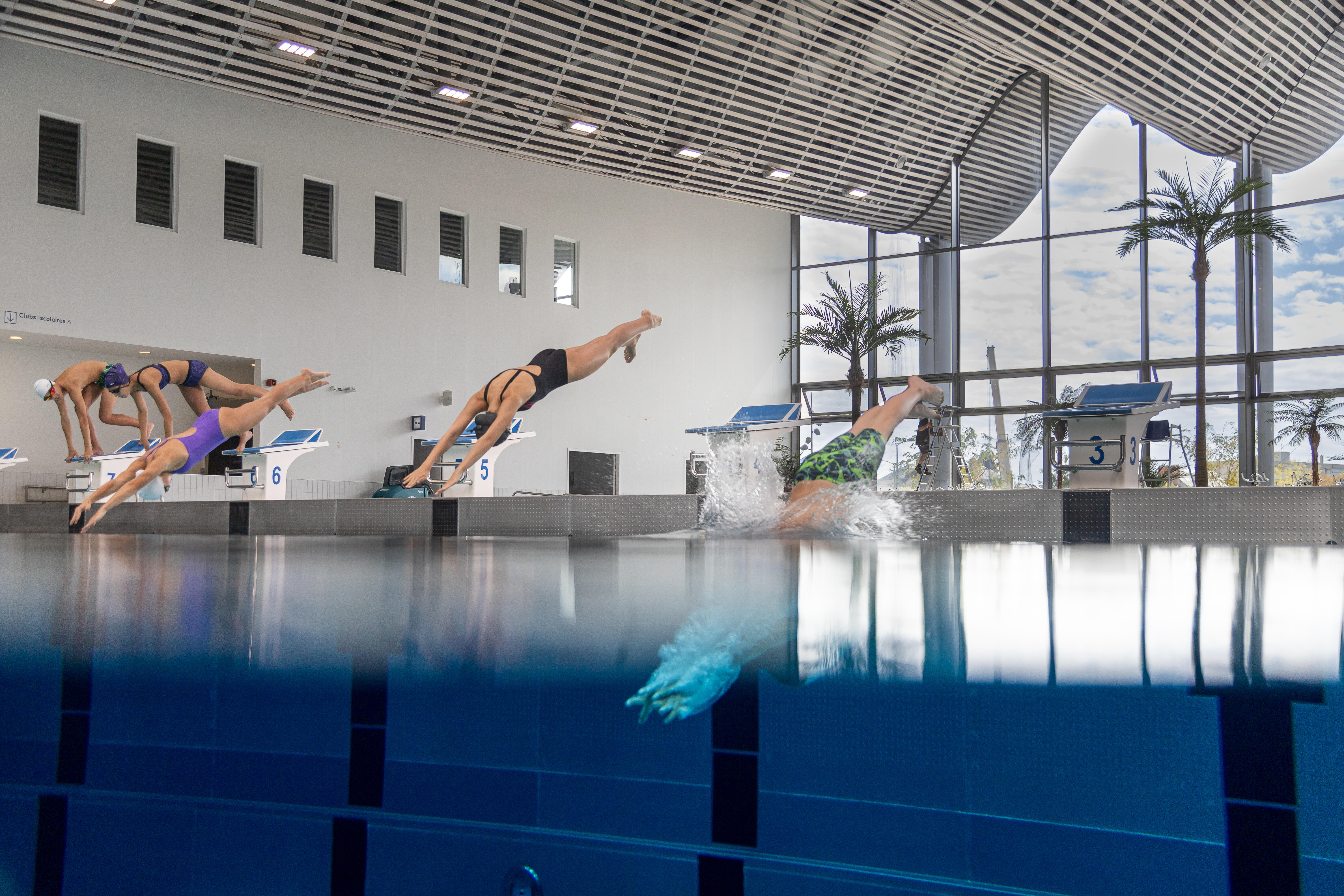 Maillot de bain de natation 1 pièce fille, Kamiye Line - DECATHLON