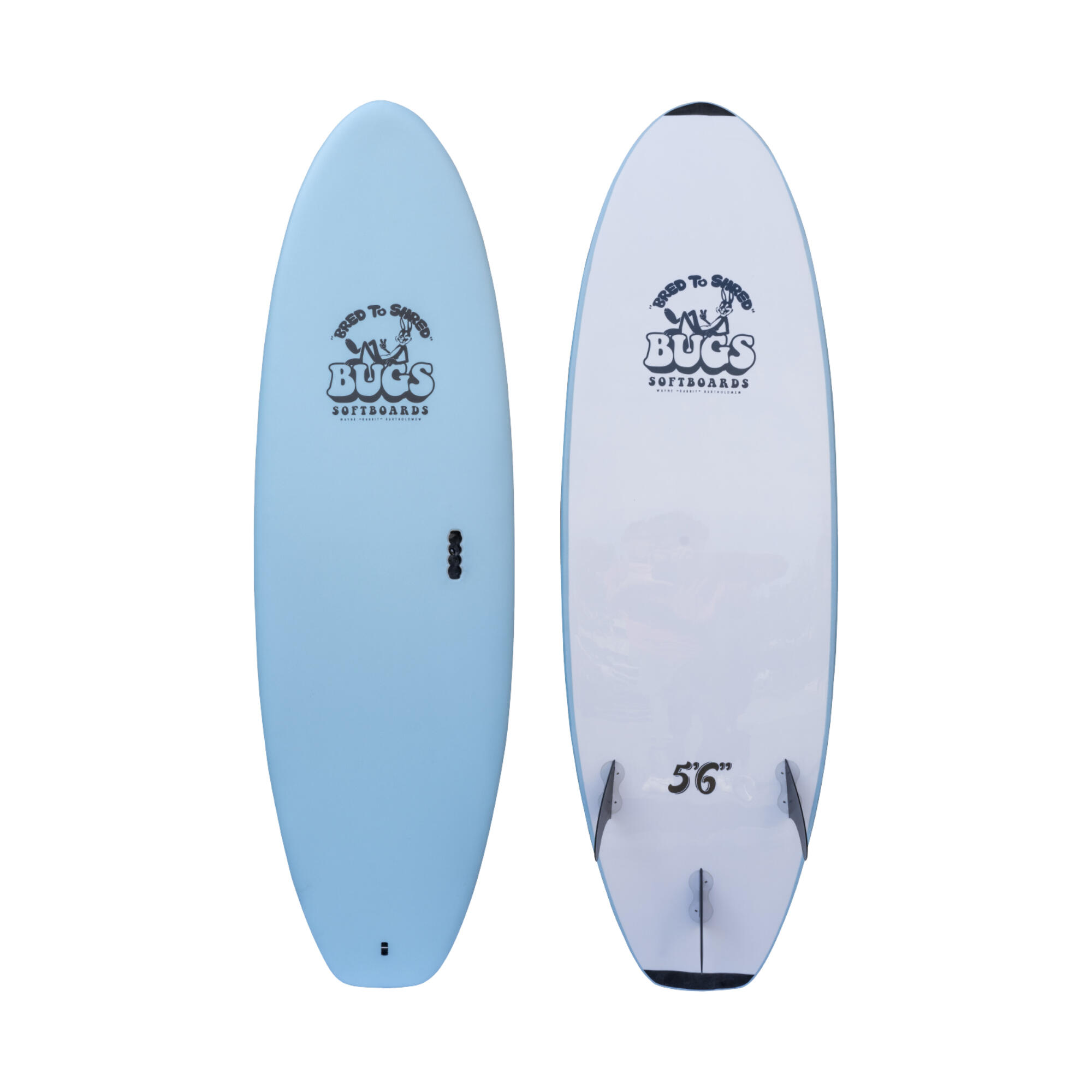 Bugs Learn To Surf Short Softboard - Blue - 5'6"