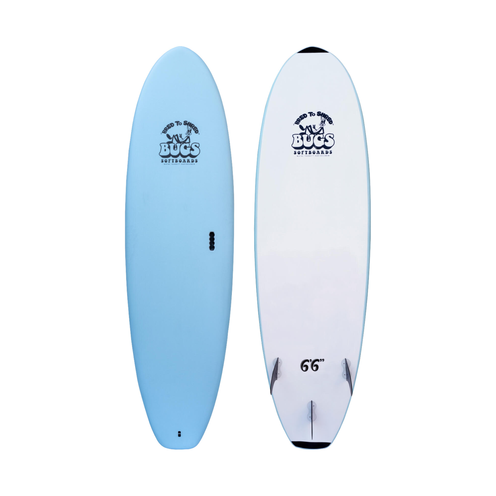 Bugs Learn To Surf Short Softboard - Blue - 6'6"
