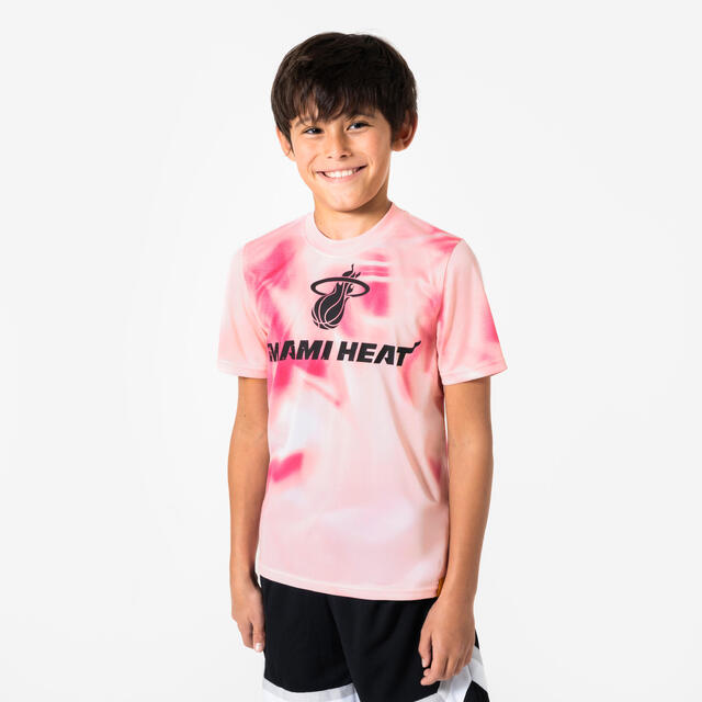 T-shirt de basket NBA Miami Heat enfant, 900 fuschia