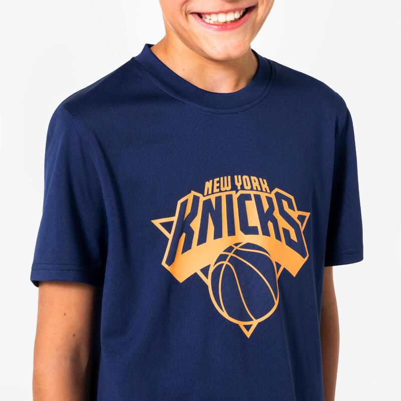 Tricou de baschet NBA Knicks 900 albastru, copii