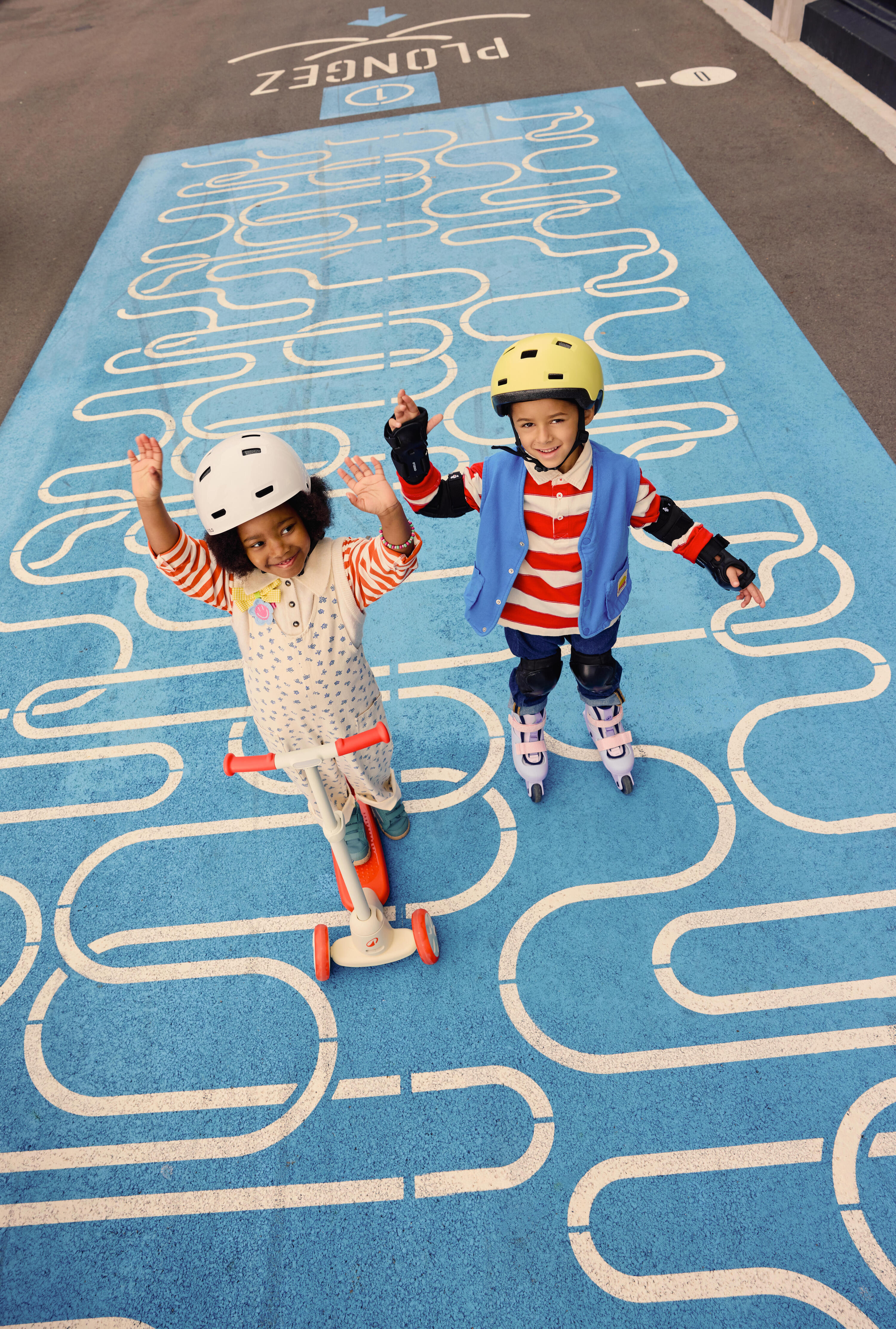 Kinderhelm für Inlineskates, Skateboard, Scooter und Velo B100 gelb 15/21