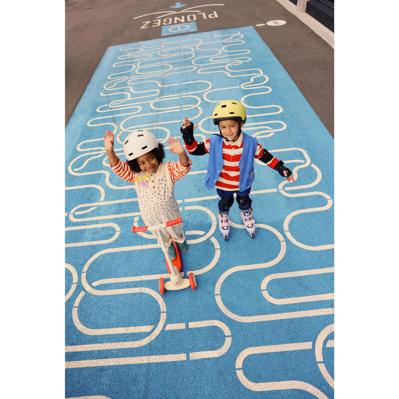 Cască role skateboard trotinetă bicicletă B100 galbenă copii