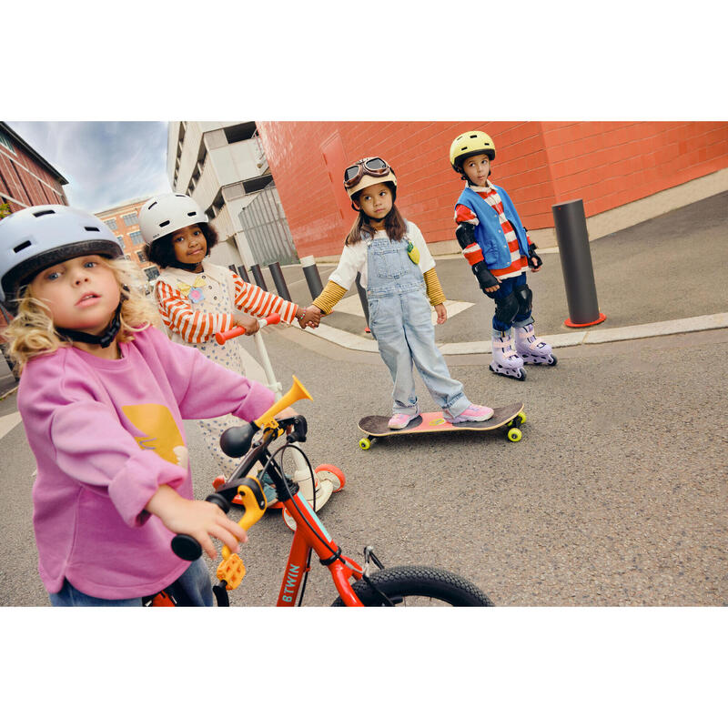 Cască role skateboard trotinetă bicicletă B100 galbenă copii