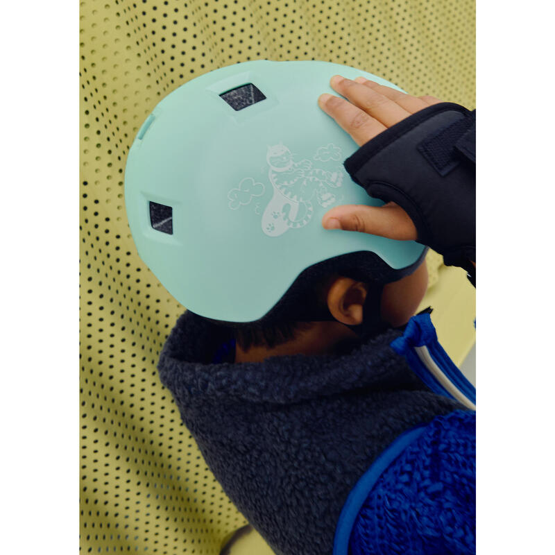 Cască role skateboard trotinetă bicicletă B100 verde copii