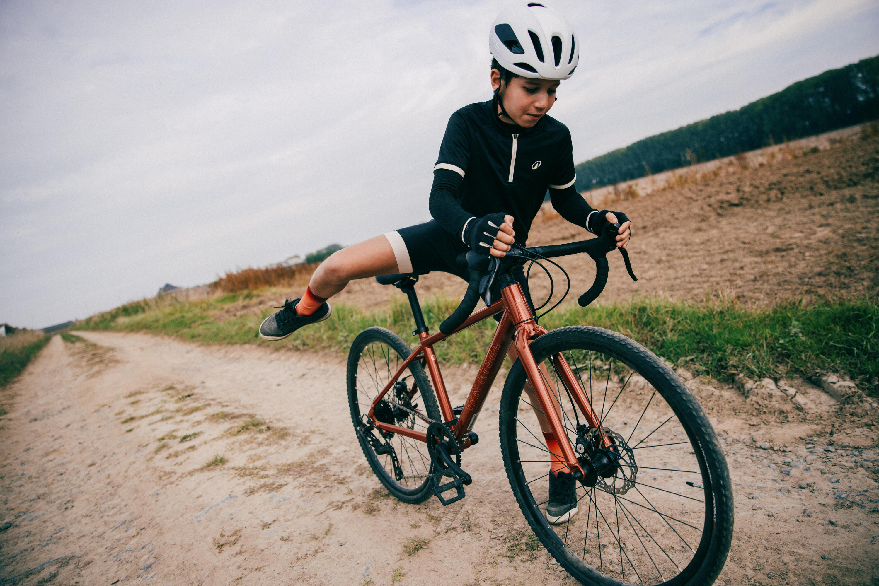 Kindervelo Gravelbike 26 Zoll 9-12 Jahre, GRVL 500 rot 17/22