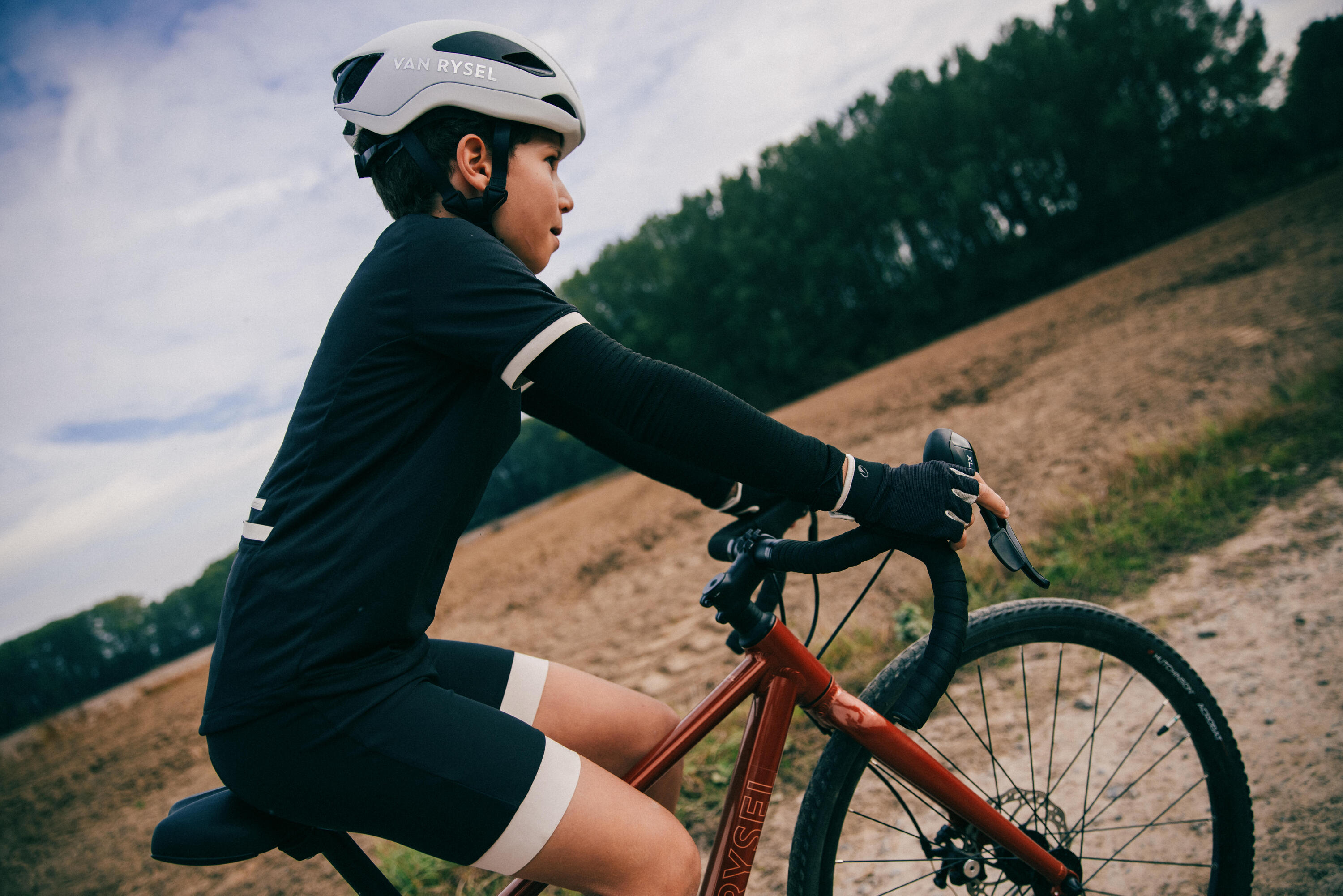 Kindervelo Gravelbike 26 Zoll 9-12 Jahre, GRVL 500 rot 15/22