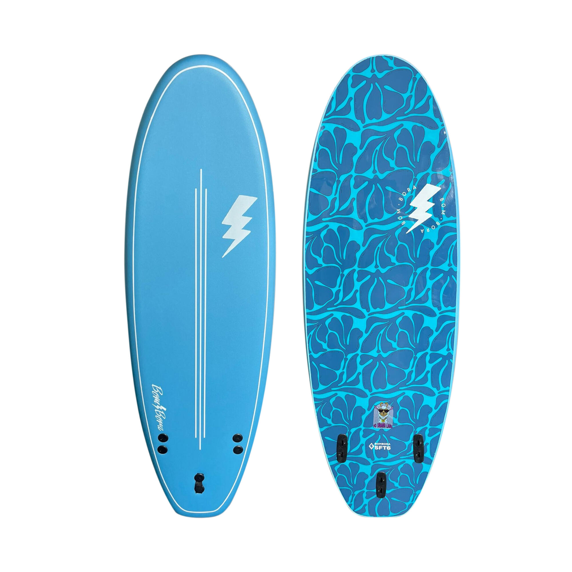 Bom Bora Blue Leave Funboard Softboard - Blue - 5'6"