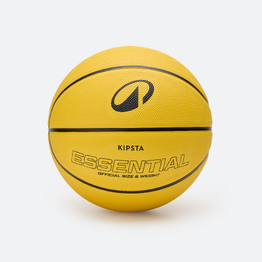 Ballon de basket r100 de taille 5 jaune jusqu&#039;à 10 ans pour débuter.
