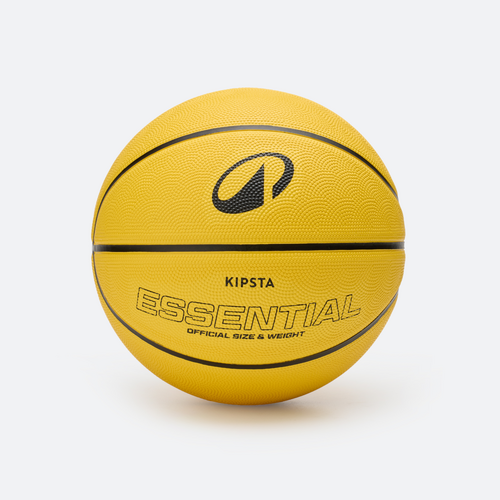 Ballon de basket r100 de taille 5 jaune jusqu'à 10 ans pour débuter.