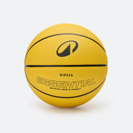 Ballon de basket r100 de taille 5 jaune jusqu'à 10 ans pour débuter.