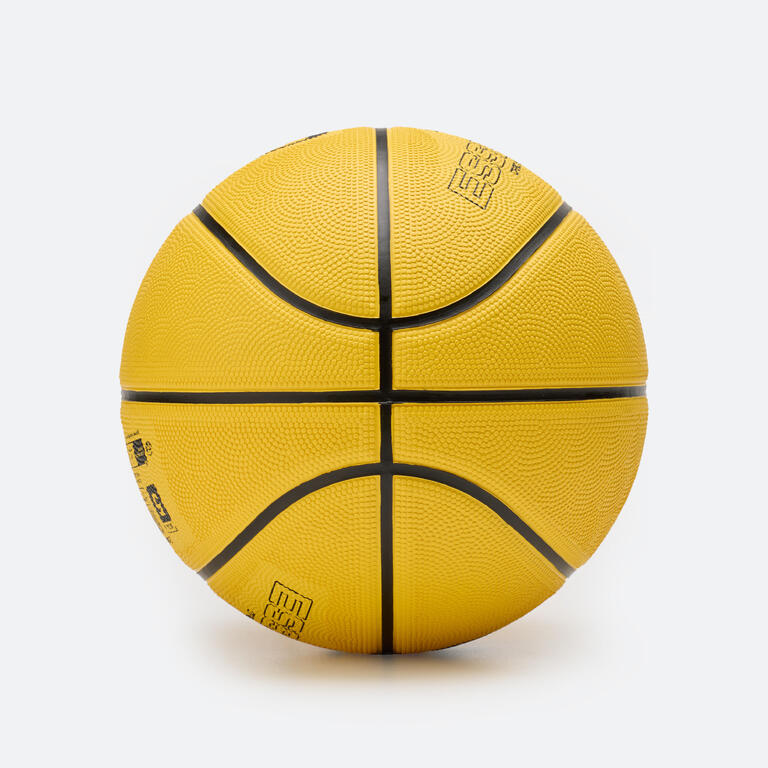 Yellow Kipsta size 5 Essential R100 basketball