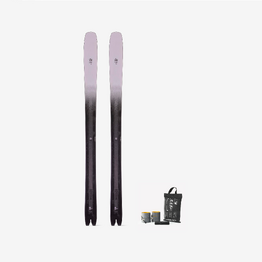 Skis de randonnée carbone avec peaux et sans fixation, WILDER 102