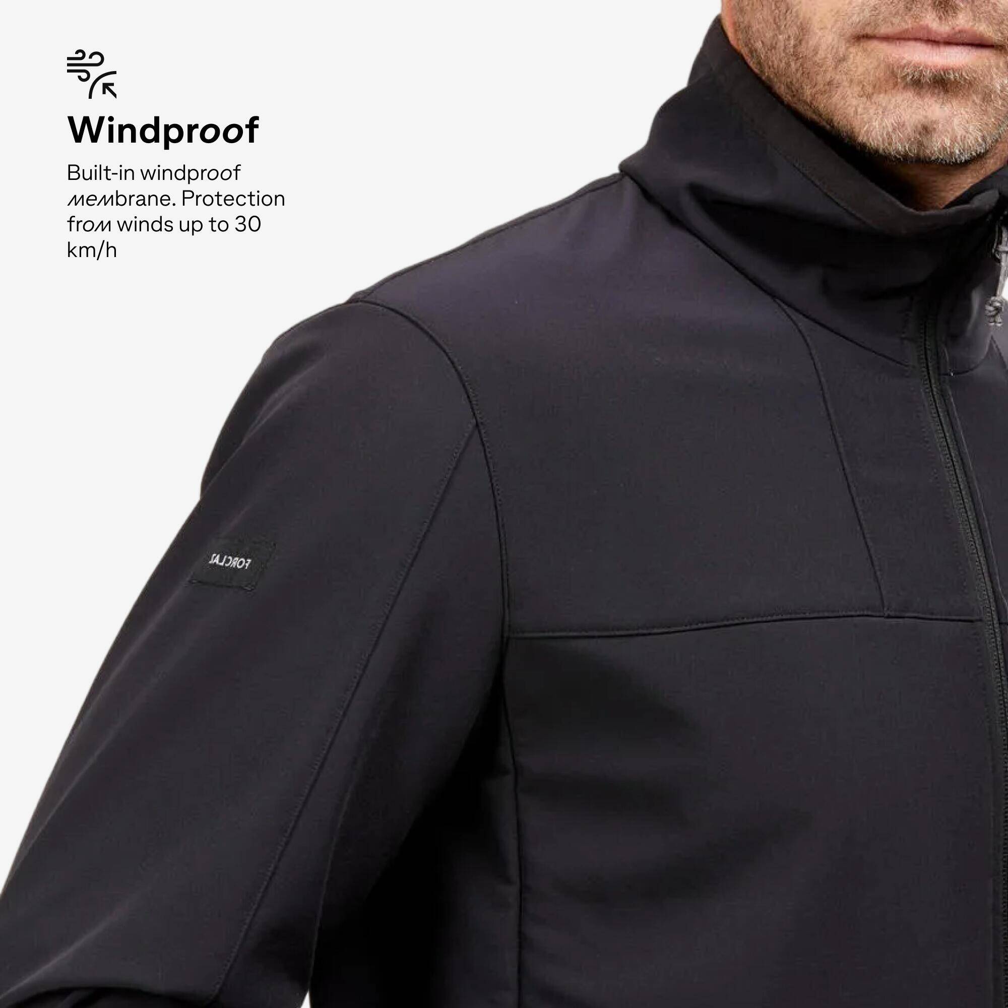 Men Winter Jacket Windproof - MT100 Black -  4
