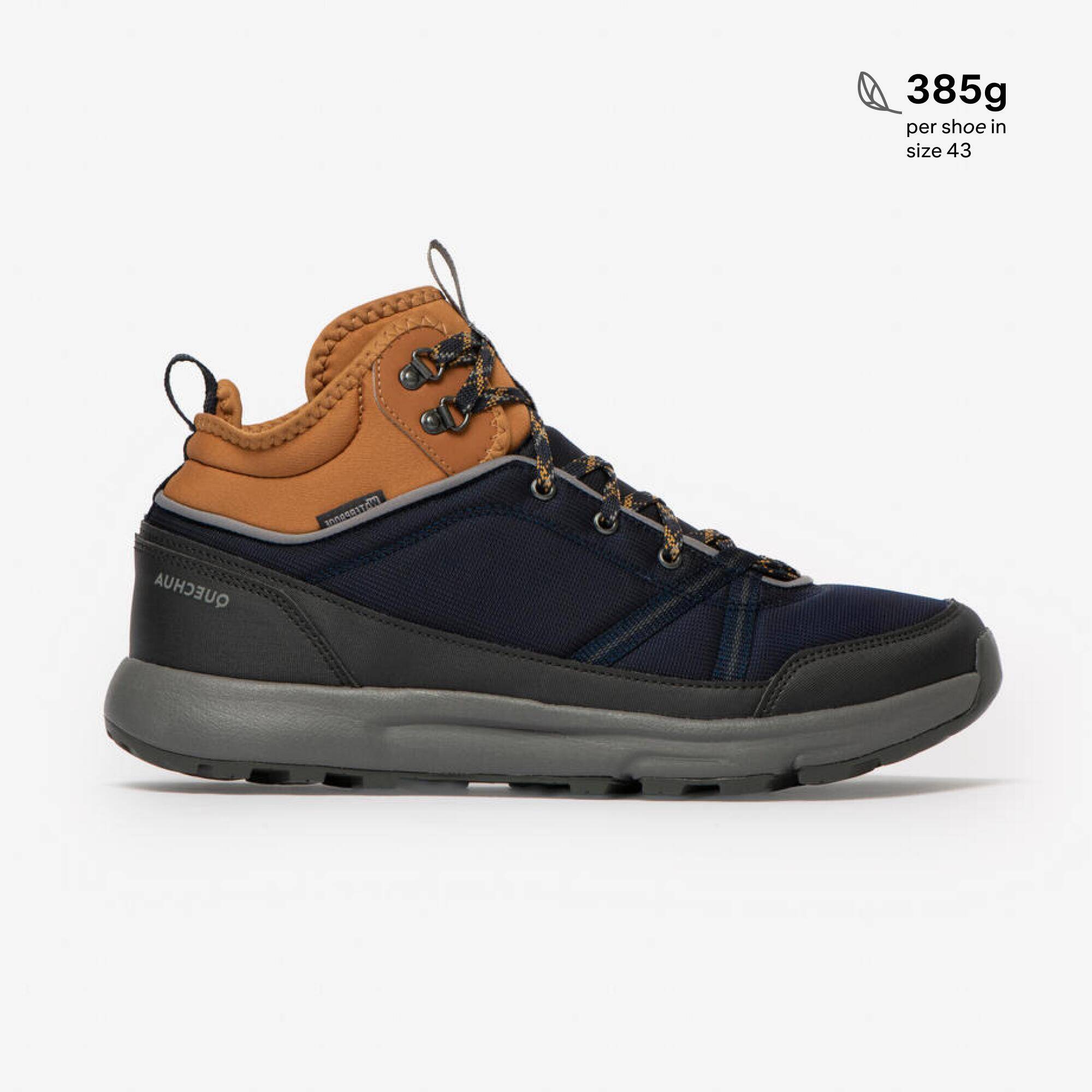 Men Water Resistant Mid Ankle Hiking Shoes Brown - NH150 -  3