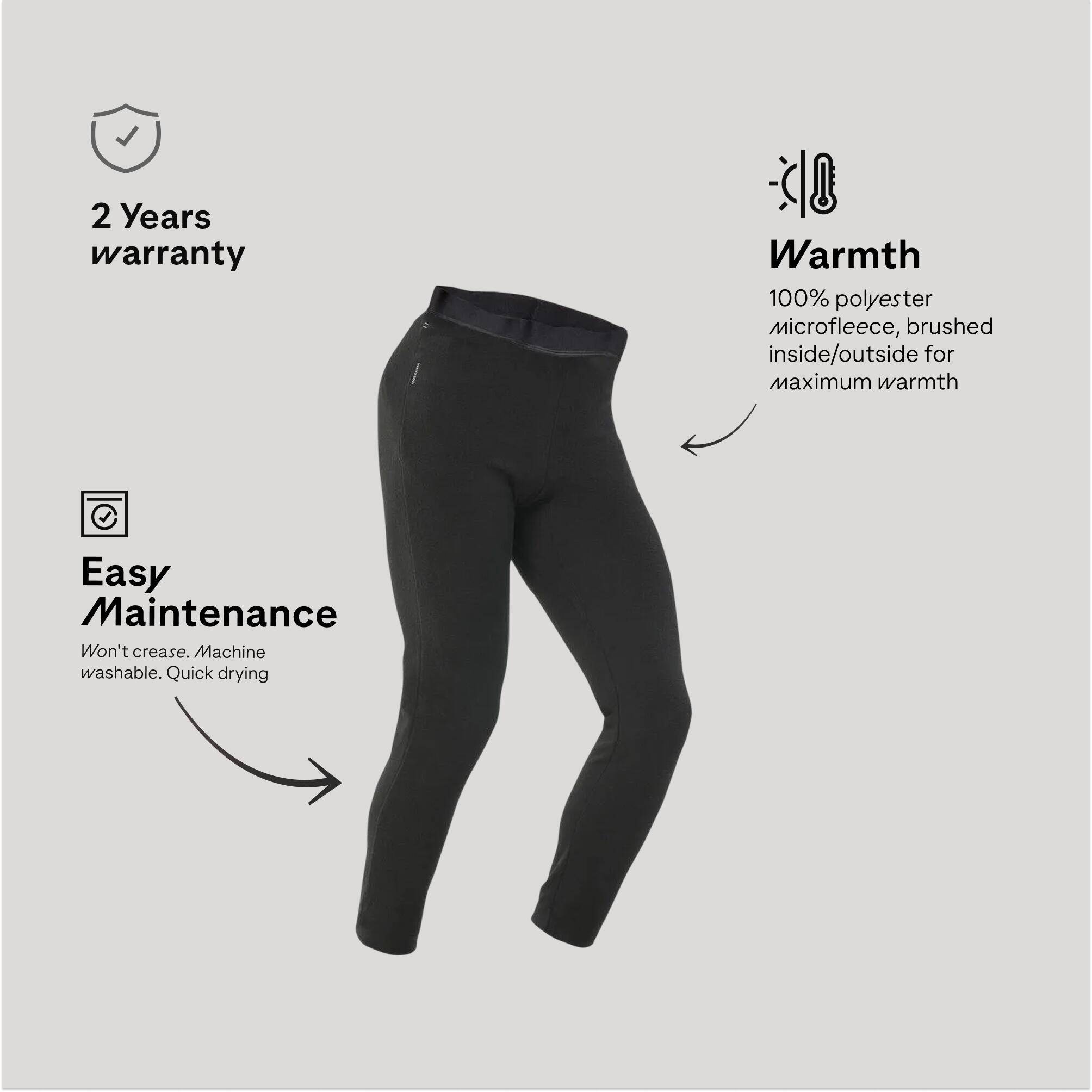 Men Winter Pant - Fleece  MH100 Black -  3