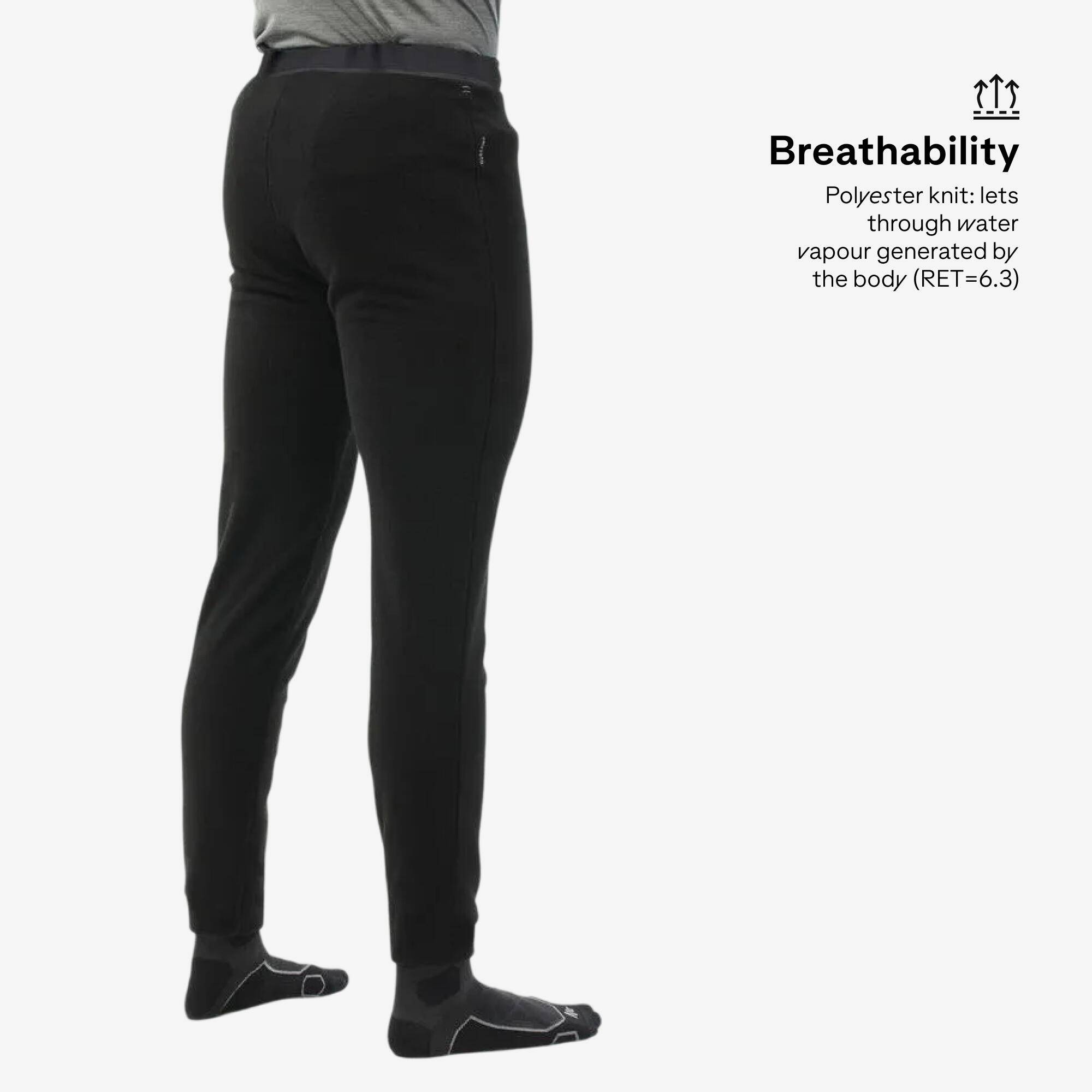 Men Winter Pant - Fleece  MH100 Black -  4