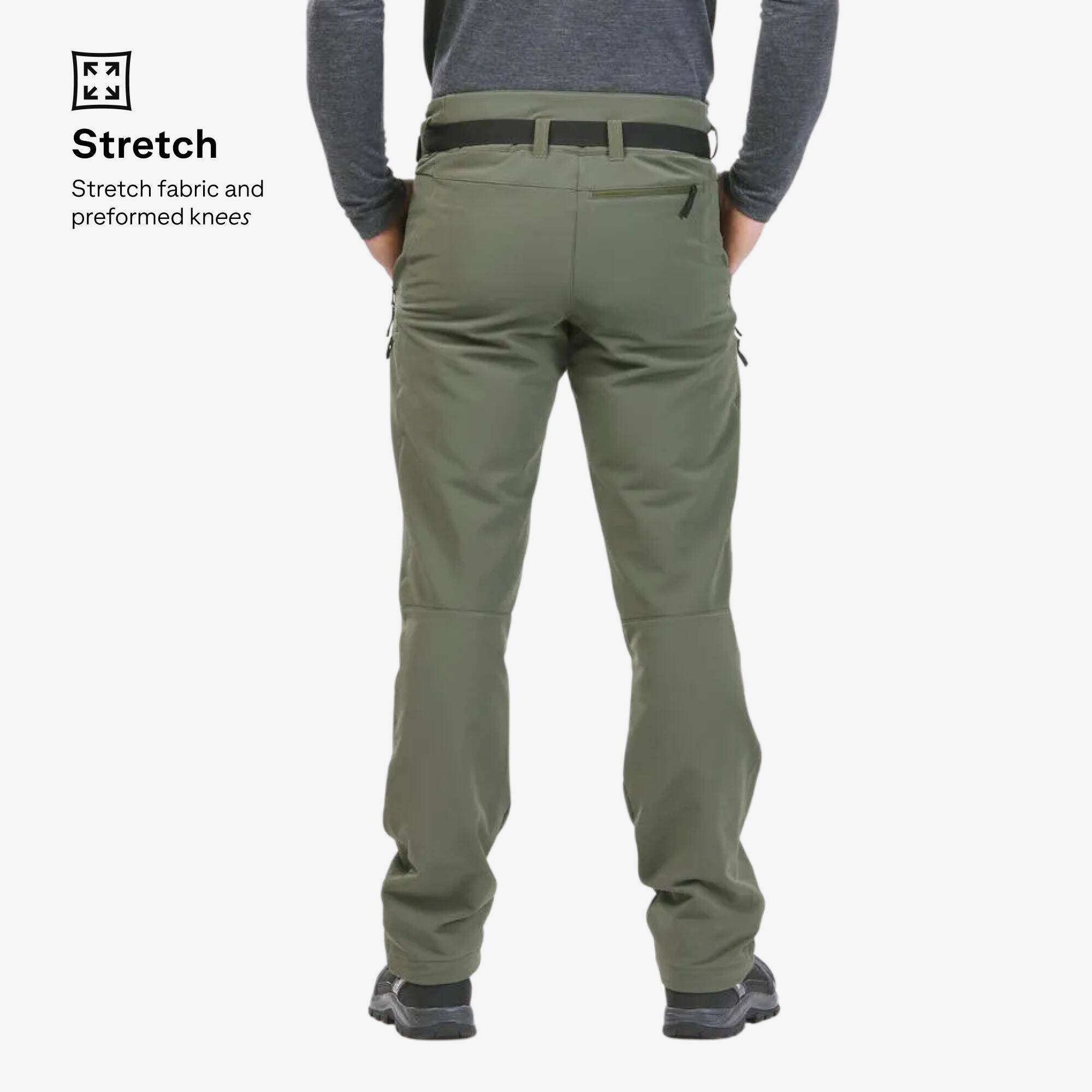 Men’s warm and water-repellent hiking trousers, SH500 - Green -  5