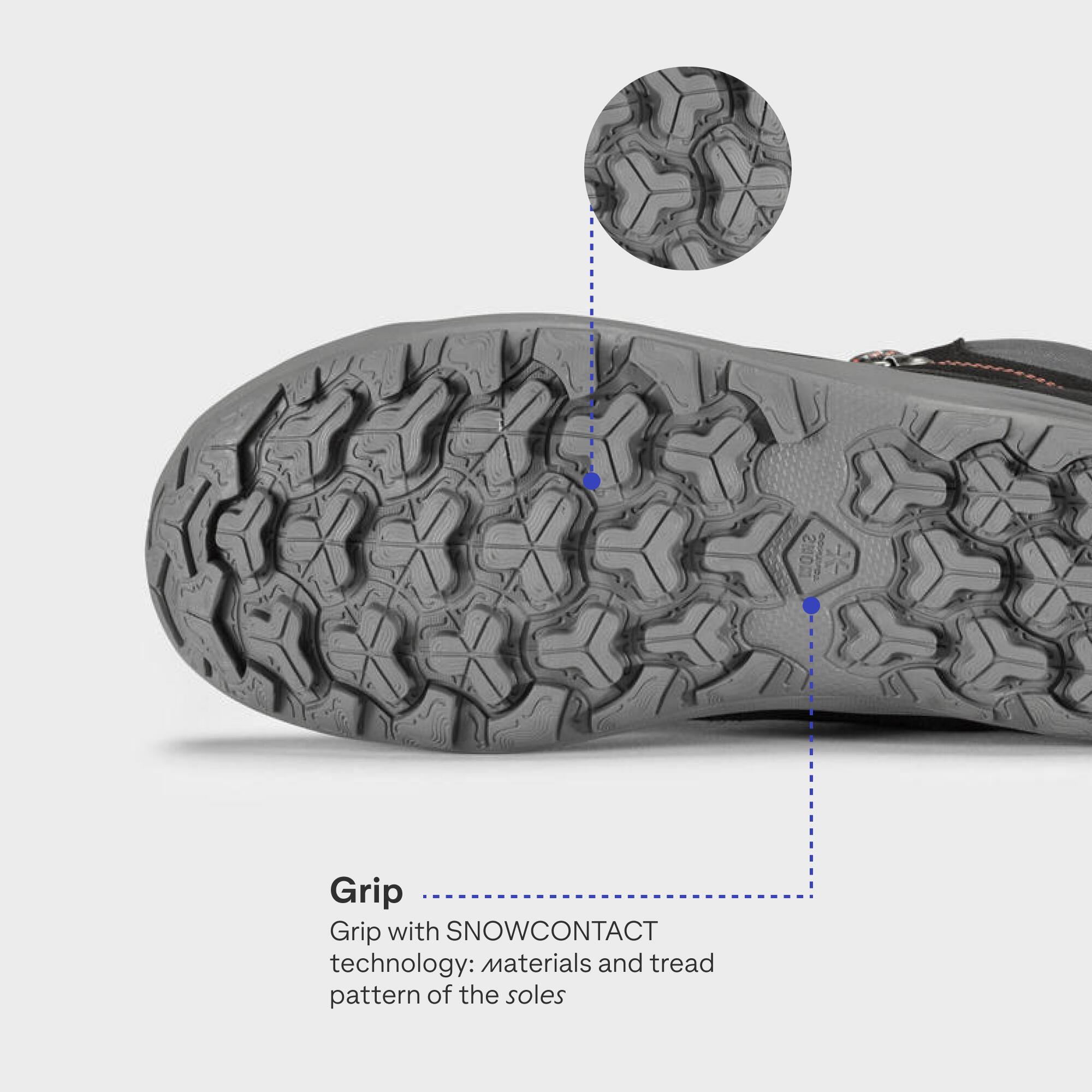 Women Mid Ankle Winter Shoes with Waterproofing Black - SH100