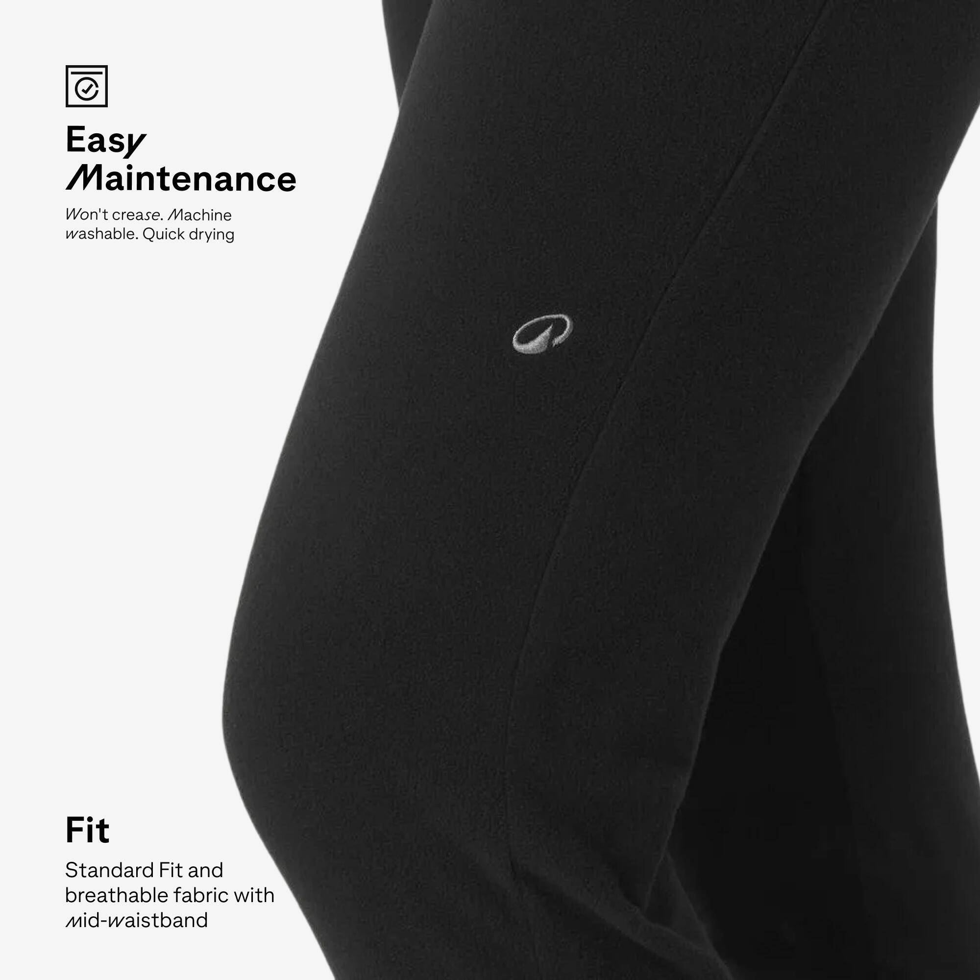 Women’s hiking fleece tights MH100 - BLACK -  4