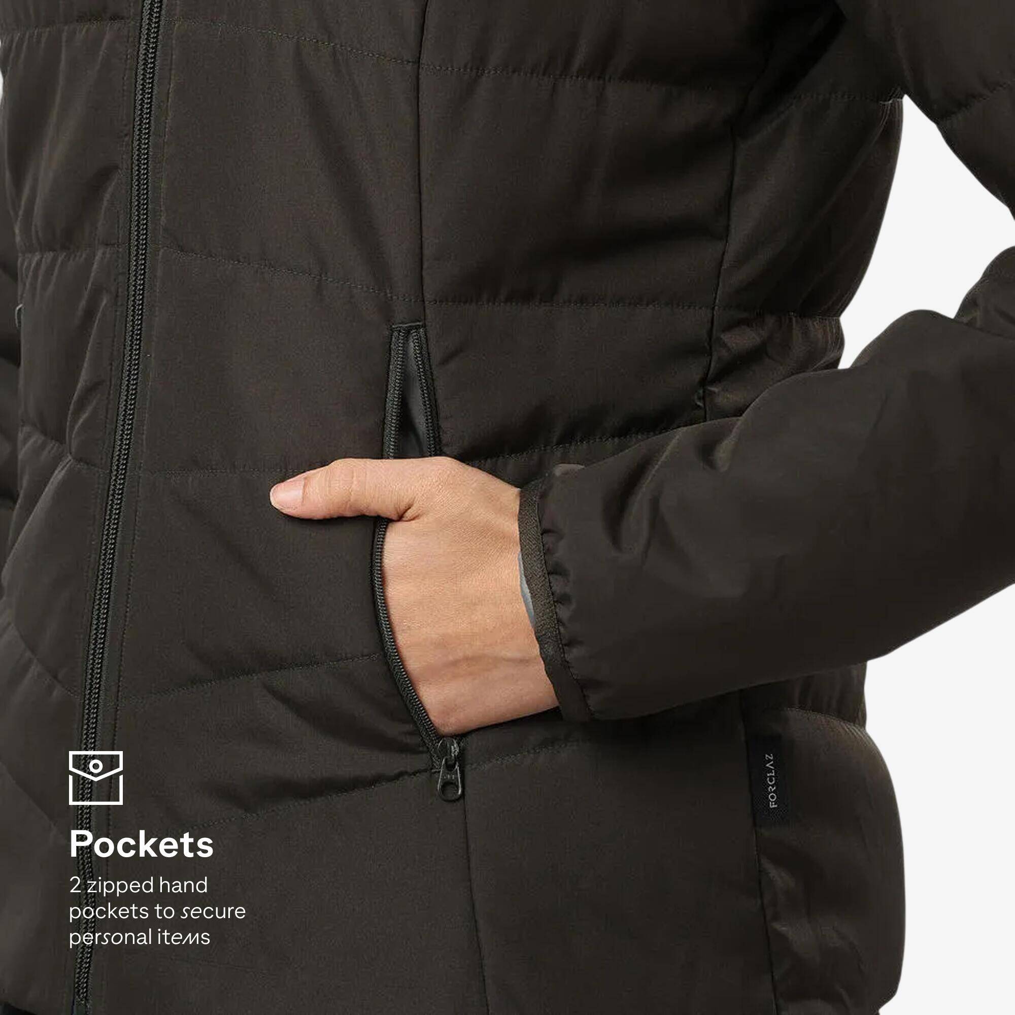 Women’s synthetic trekking down jacket, MT50 5°C - Green -  3