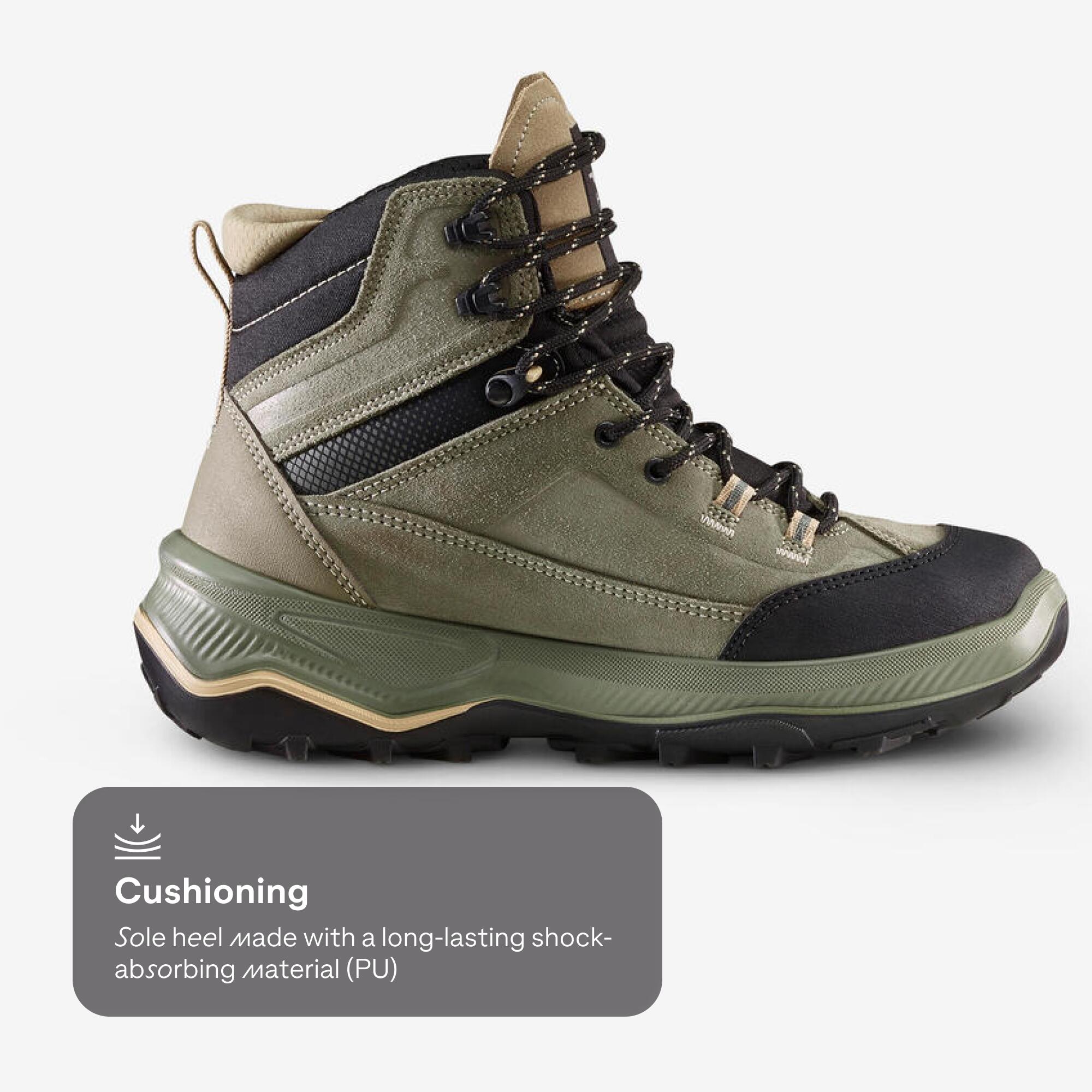 Women’s waterproof leather trekking boots - MT100