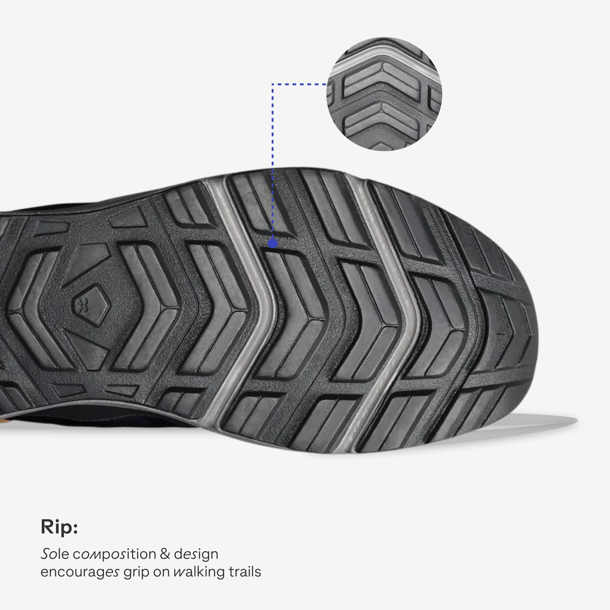 Men Water Resistant Mid Ankle Hiking Shoes Beige - NH150