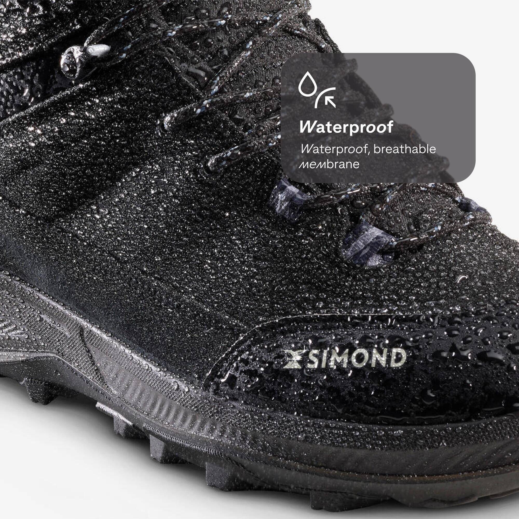 MEN's LEATHER HIGH TREKKING SHOES MT100 -  3