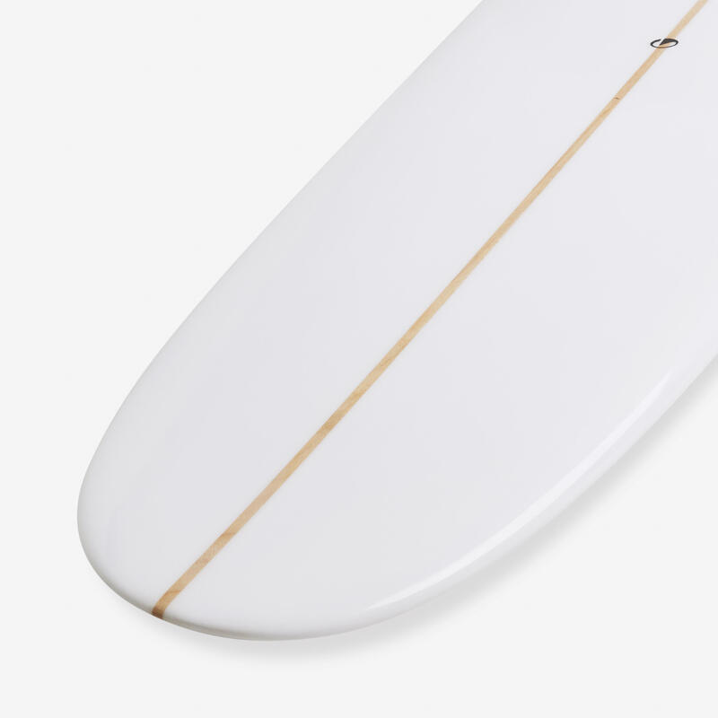 Placă de longboard surf 9'4, 900 Noserider clear Alb