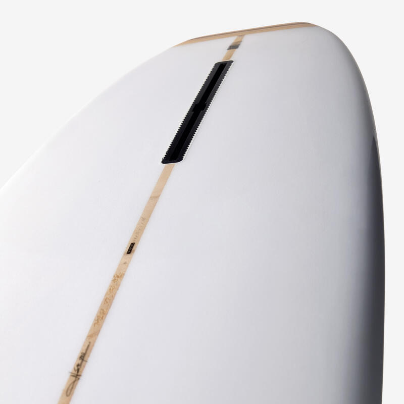 Placă de longboard surf 9'4, 900 Noserider clear Alb