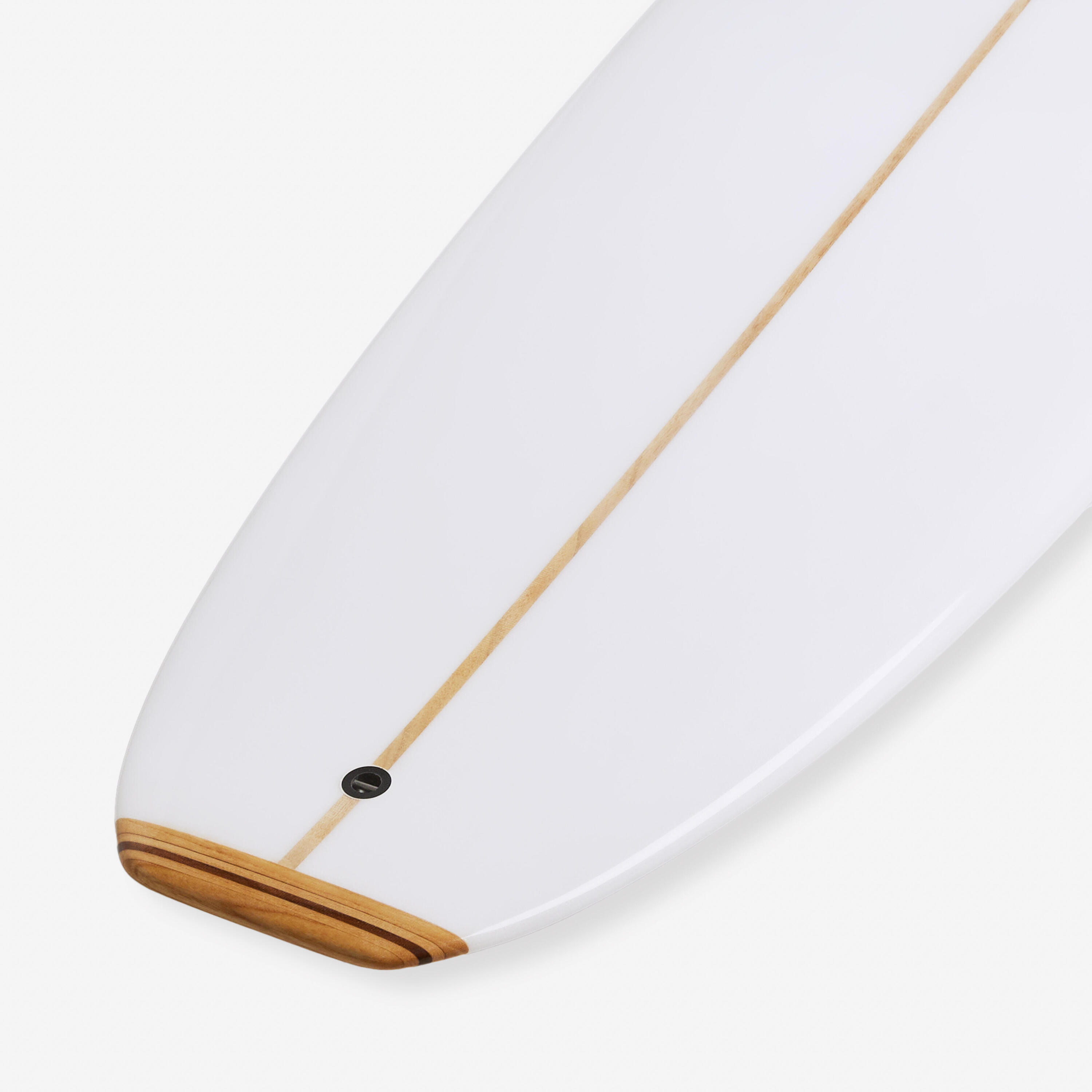 Planche de longboard surf 9'4, 900 Noserider clear blanc 4/12