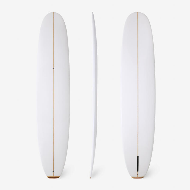 Placă de longboard surf 9'4, 900 Noserider clear Alb