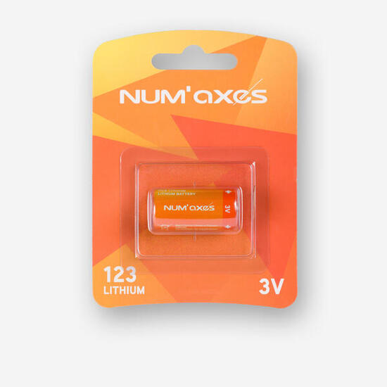 Pile lithium Num'axes 3V CR123A compatible avec colliers Canicalm et Canibeep