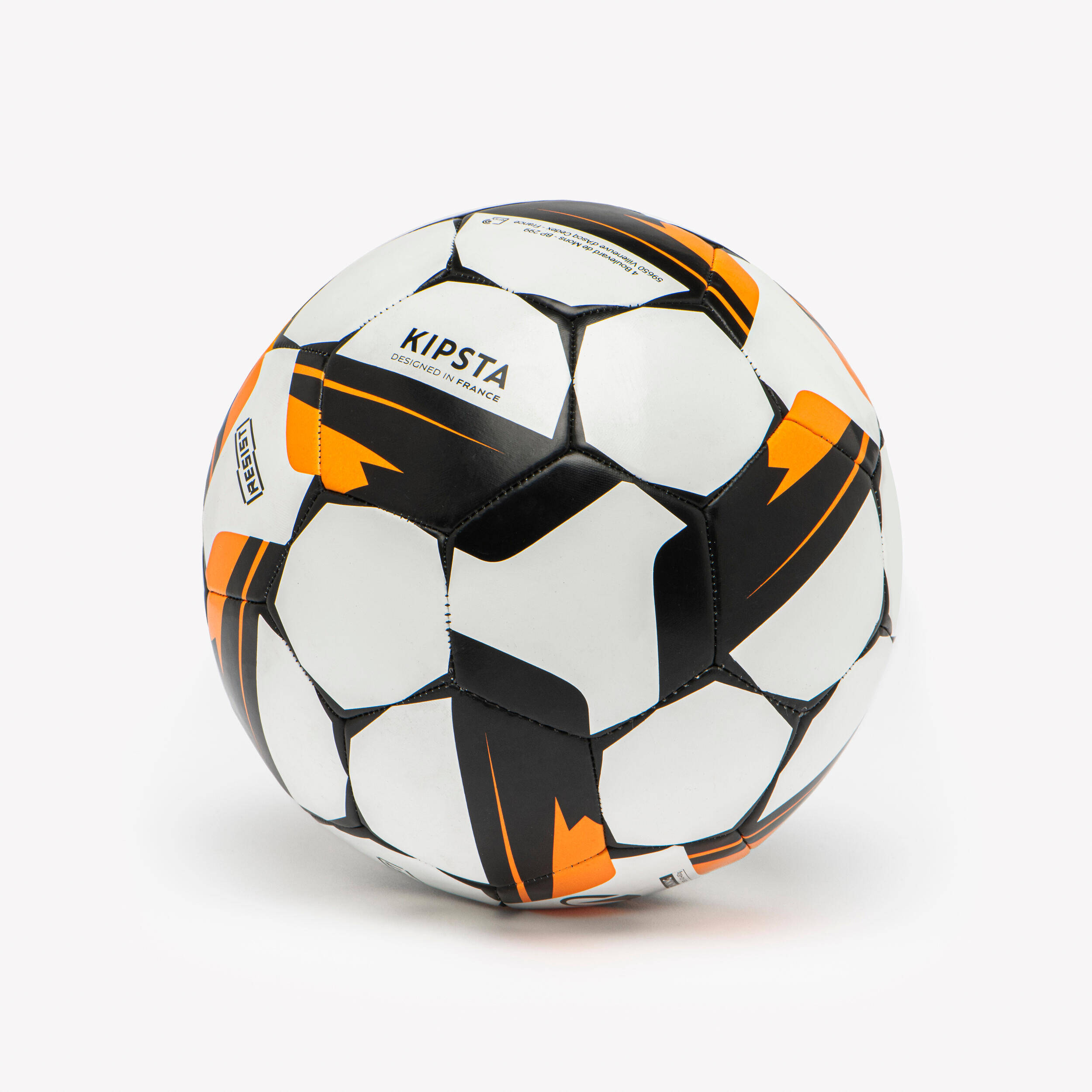 Training Ball Resist Size 5, Machine Stitched, Rubber Coating - White -  2