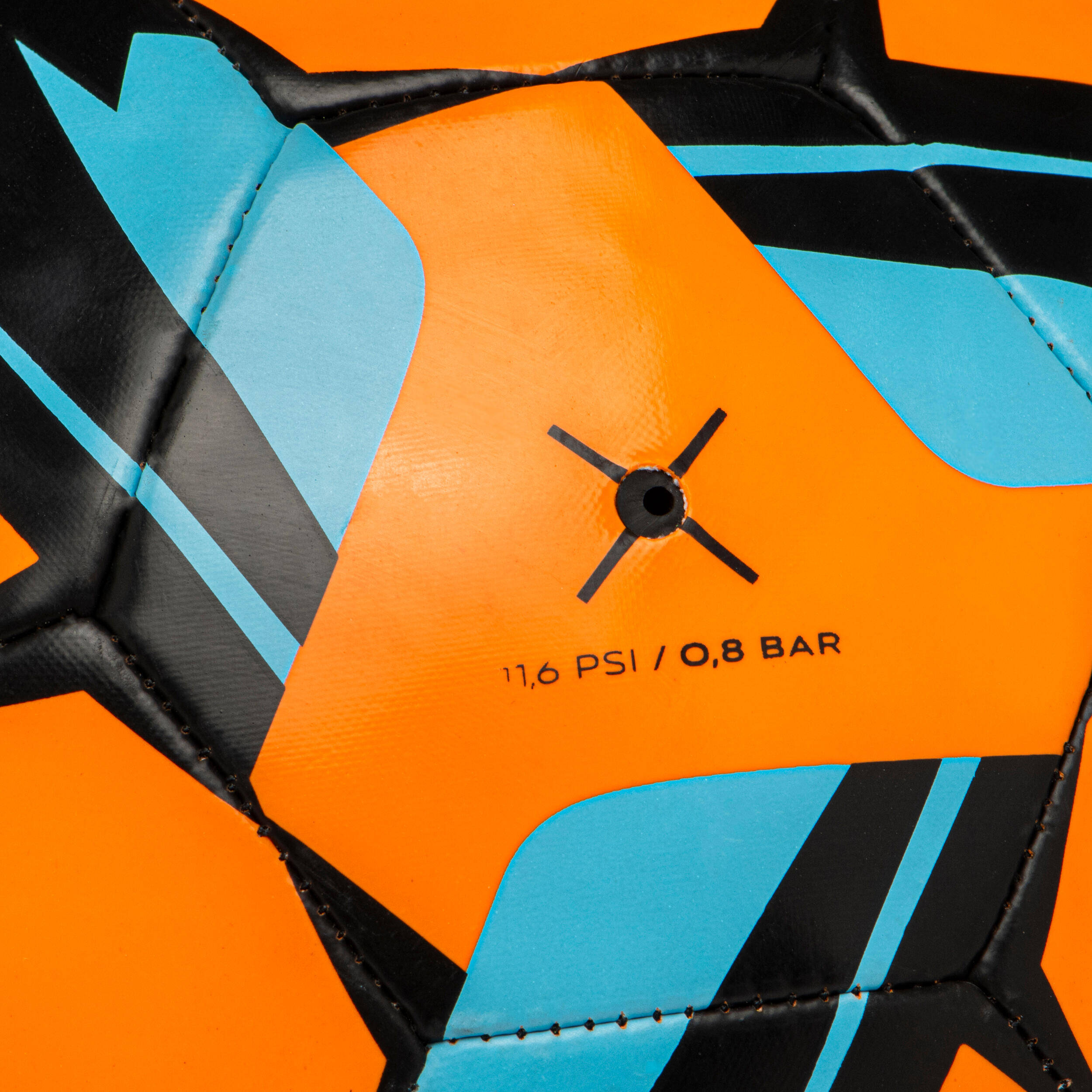 Training Ball Resist Size 5, Machine Stitched, Rubber Coating - Orange -  4