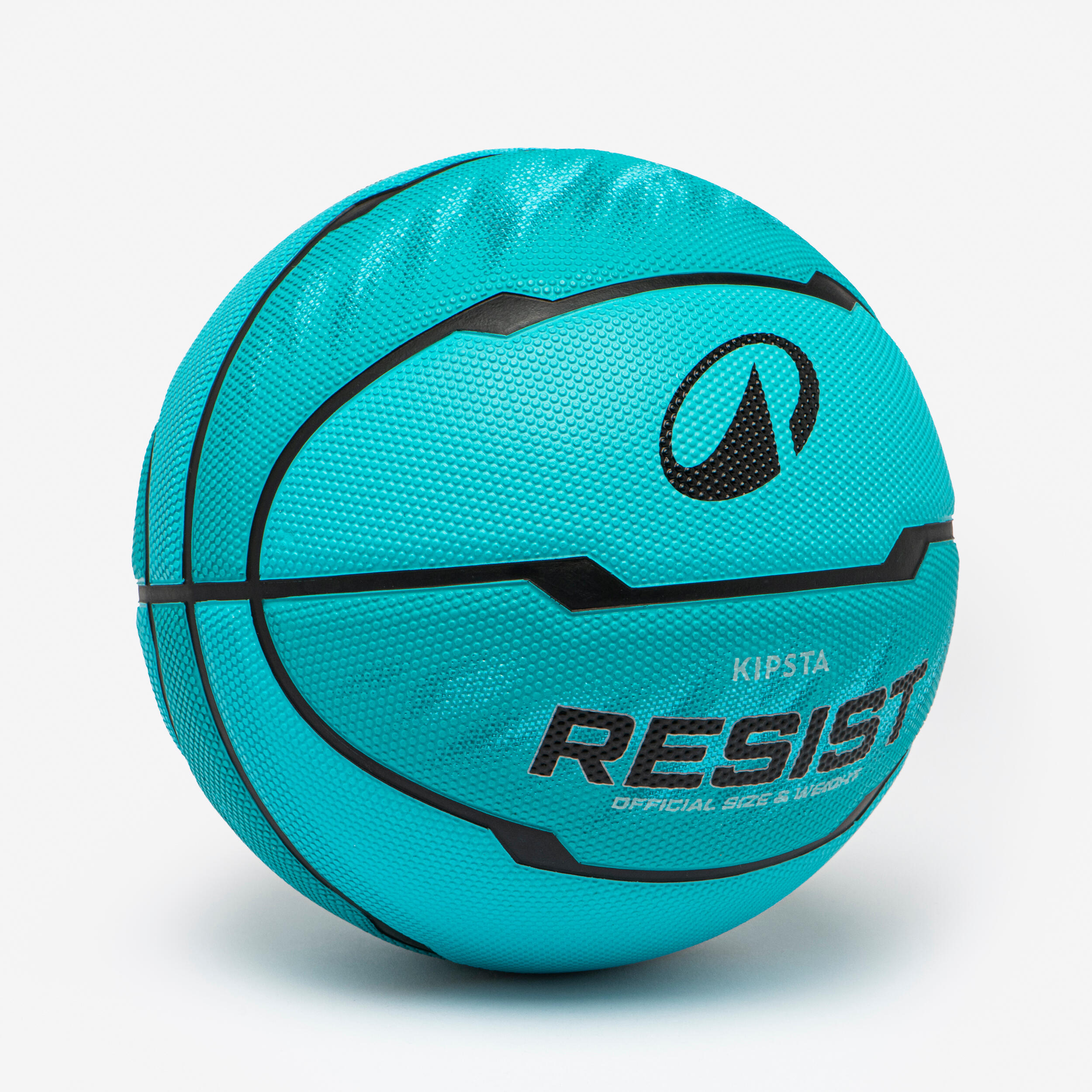 Ballon de basketball extérieur polyvalent enfant et femme taille 6, Resist 3/8