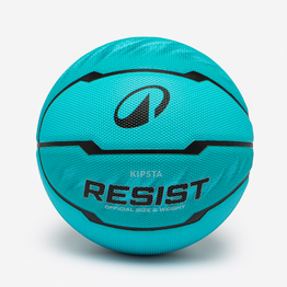 Ballon de basket extérieur polyvalent taille 6 enfant / femme, Resist turquoise