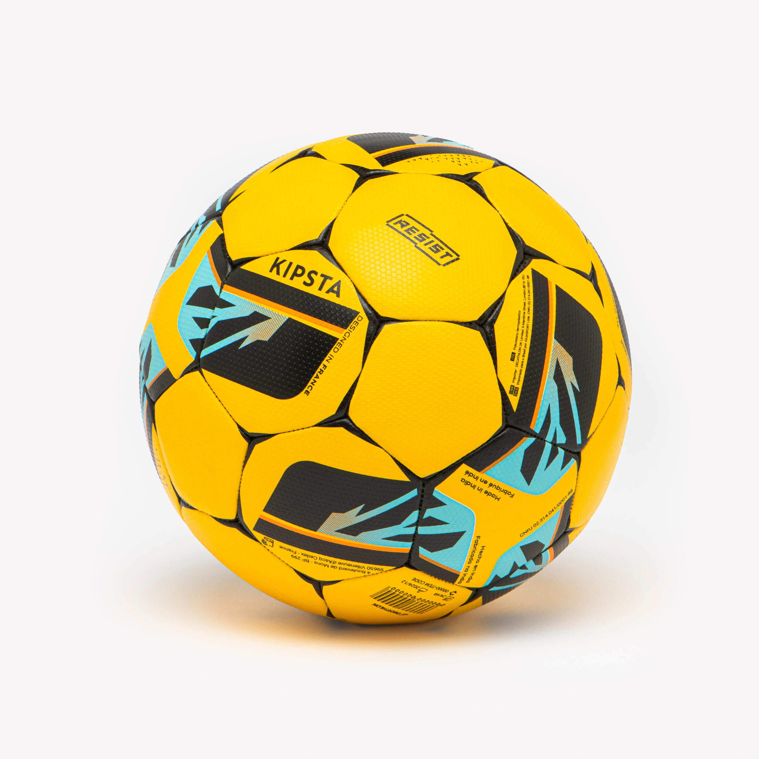 Club Ball Resist Size 5, Hybrid Technology, Rubber Coating - Yellow