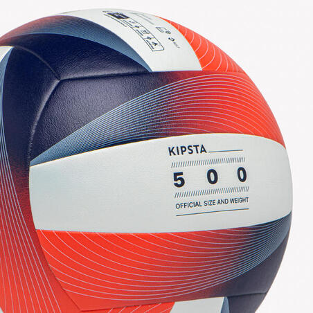 М'яч волейбольний V500 білий/червоний/синій