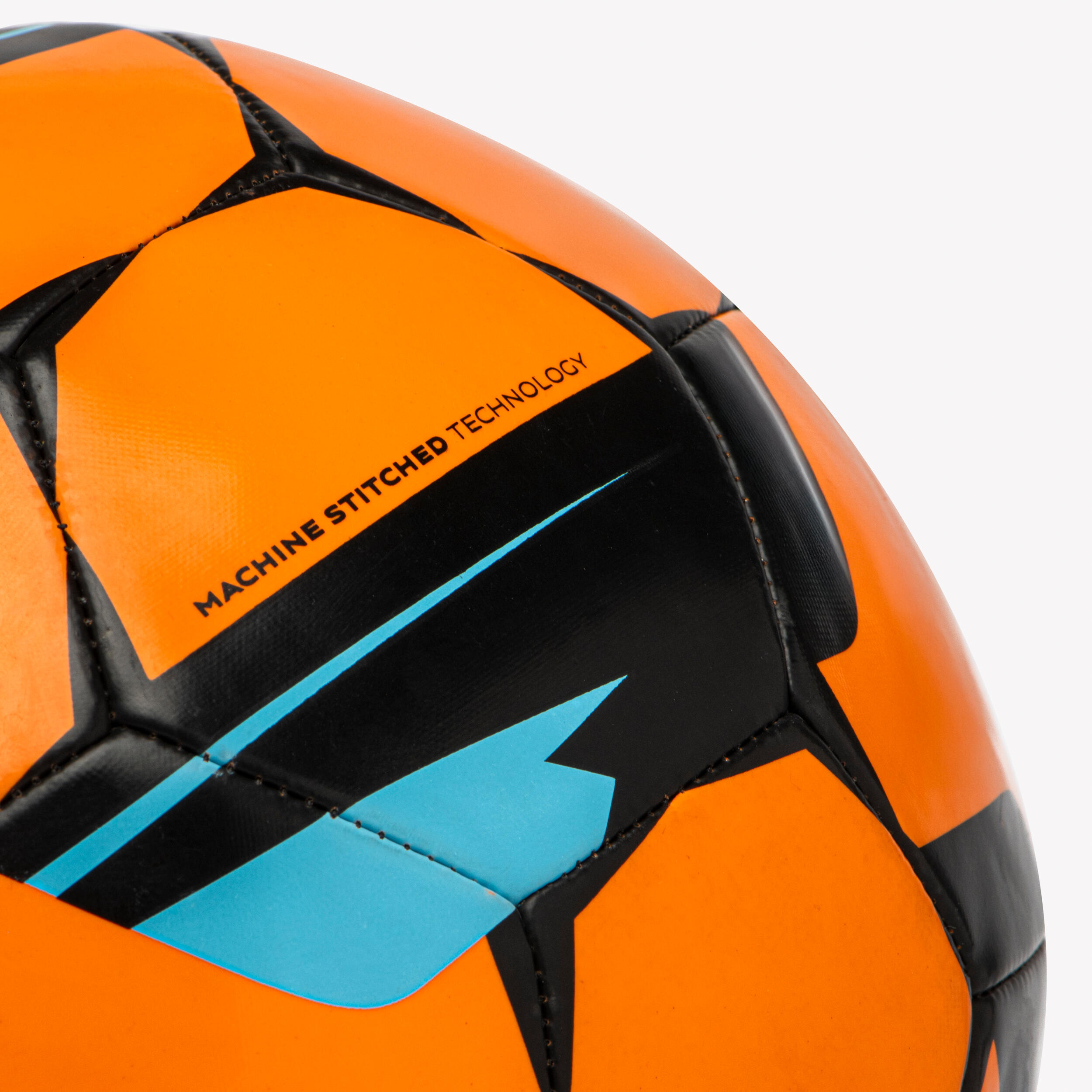 Training Ball Resist Size 5, Machine Stitched, Rubber Coating - Orange