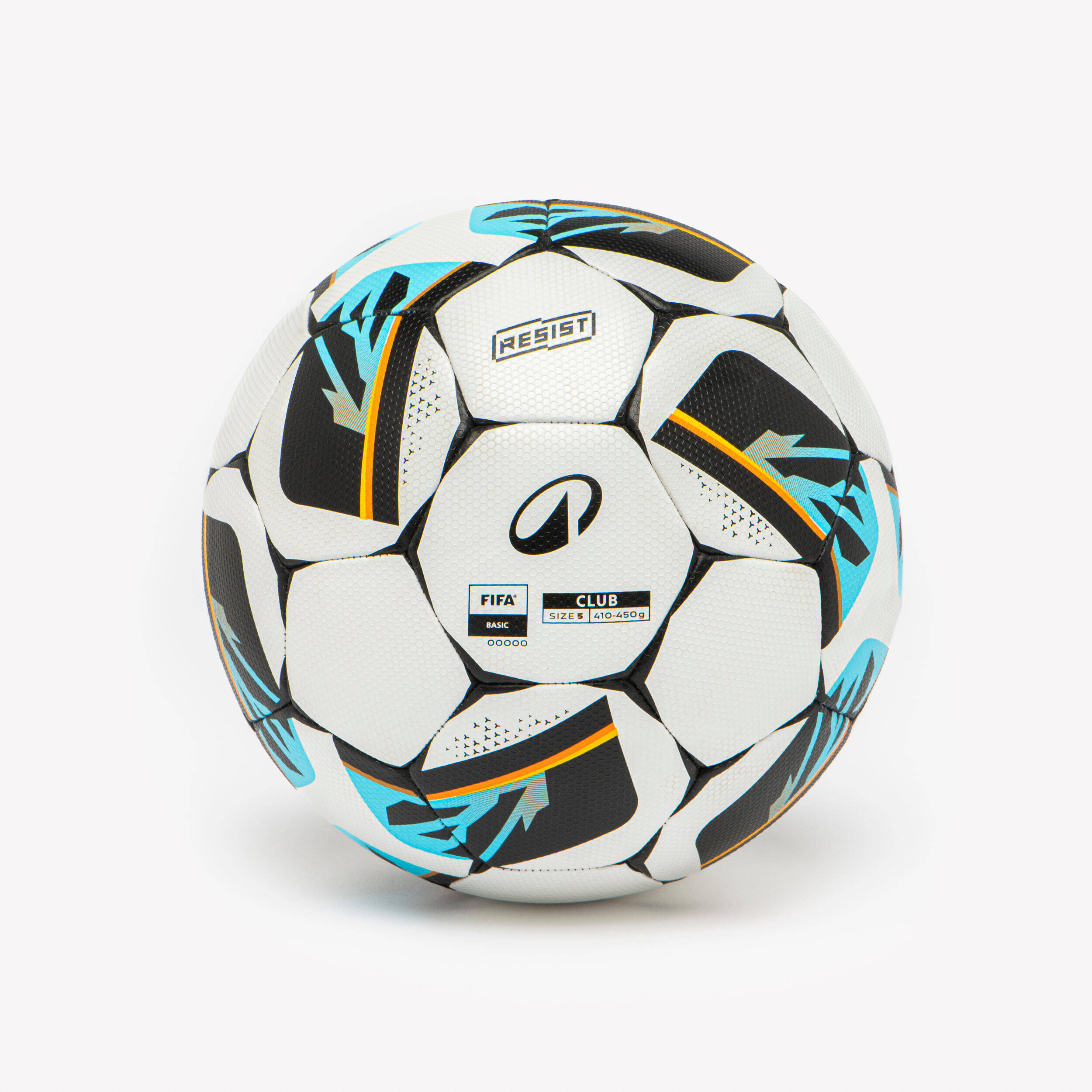 Club Ball Resist Size 5, Hybrid Technology, Rubber Coating - White -  1