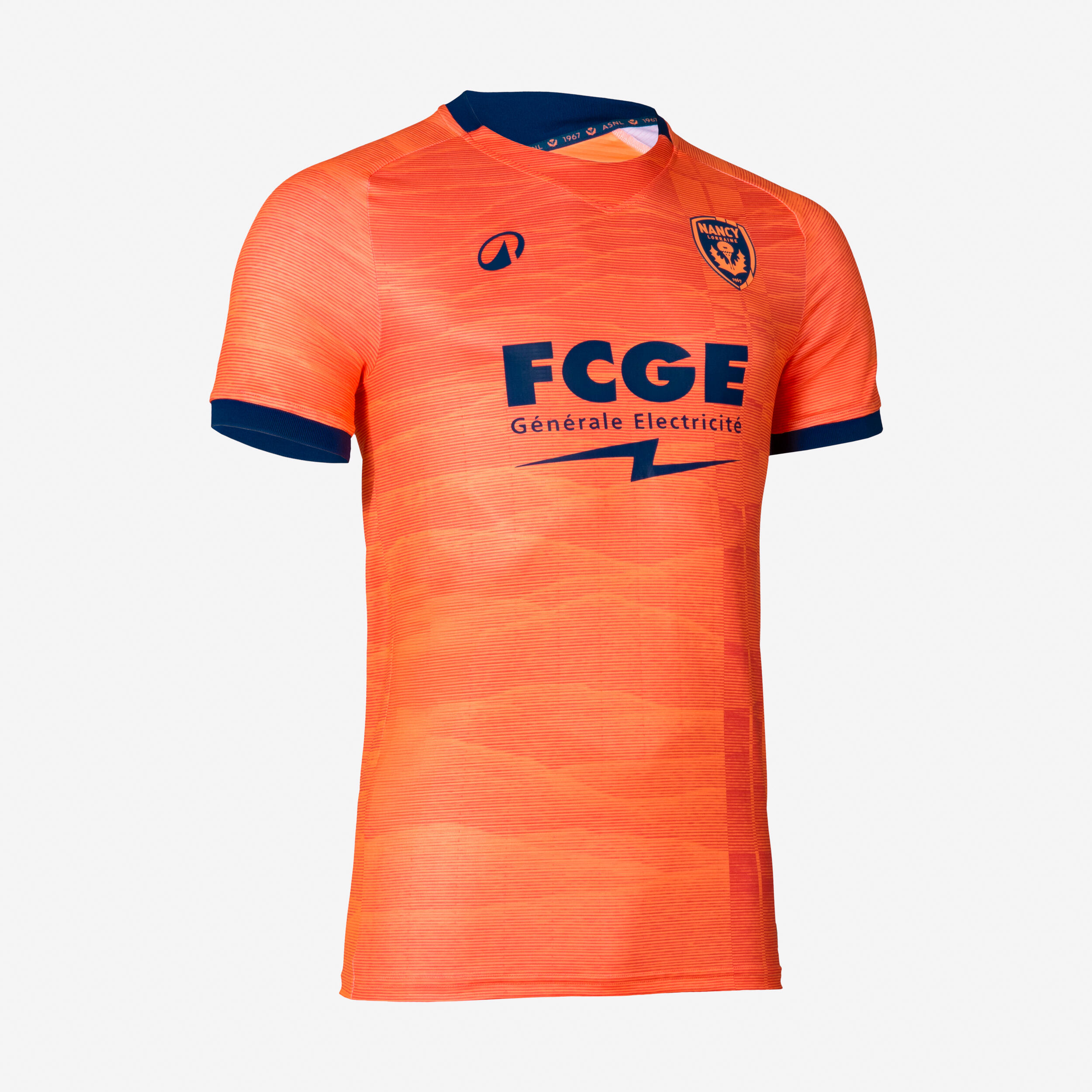 KIPSTA Detský oficiálny hosťovský dres AS Nancy Lorraine 25/26 oranžovo-modrý 161-172 cm