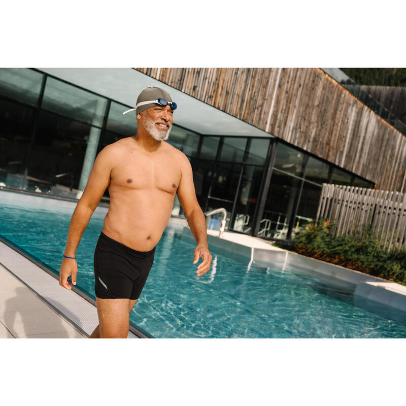 Erkek Uzun Boxer Yüzücü Mayo - Siyah - Yoko